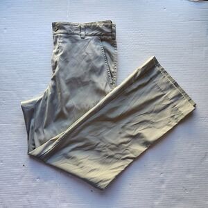 Nike Golf Pants Men 34 Beige Flat Front Dri Fit Stretch Athletic Performance